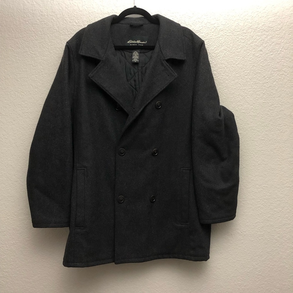 Eddie Bauer Women’s Charcoal‎ Wool Blend Pea Coat Medium